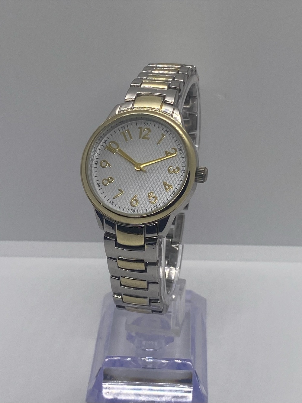 Two-Tone Silver and Gold Womens Bracelet Watch